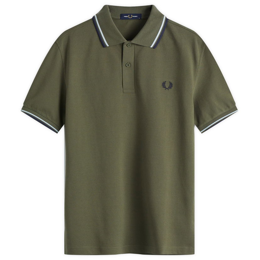 Poolopaita Fred Perry Twin Tipped Polo Shirt, Size Large Vihreä | M3600-Y38