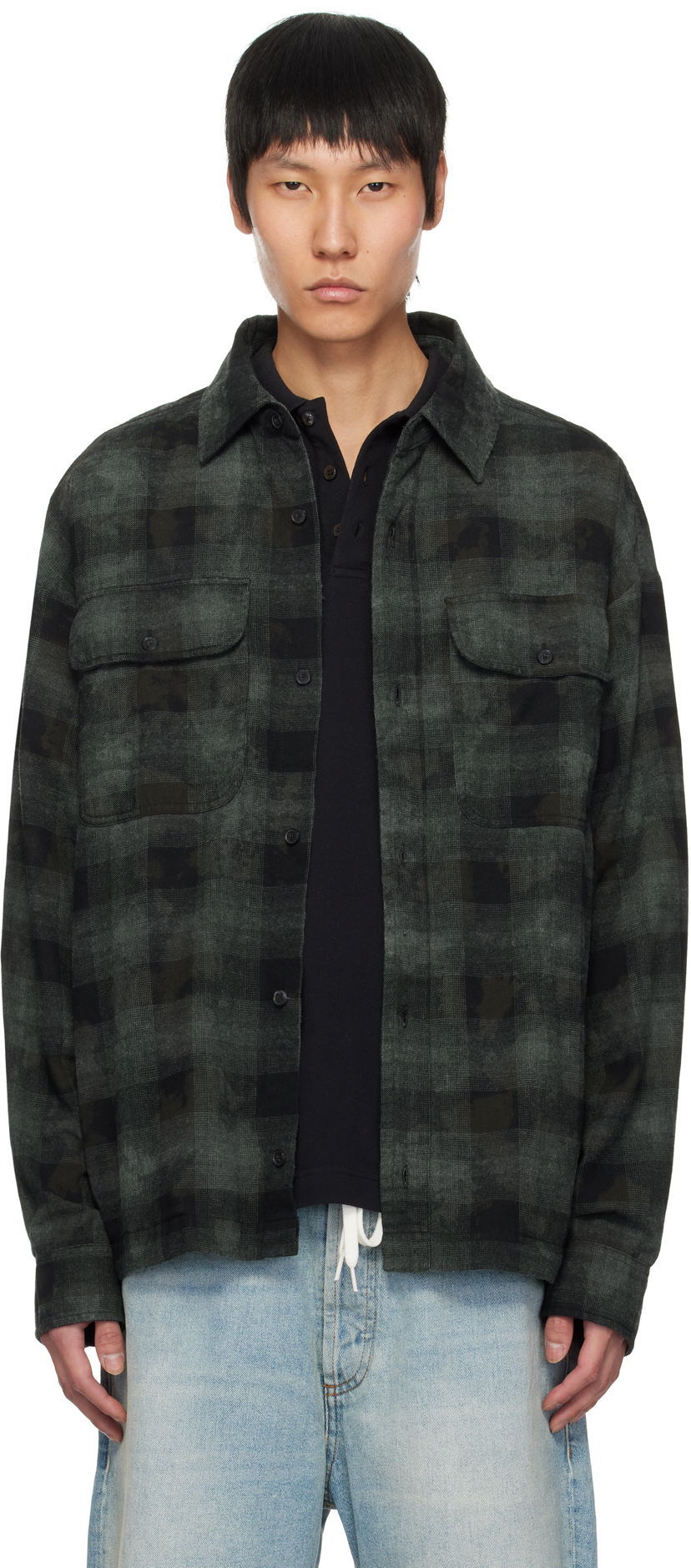 Paita Palm Angels Palm Angels Check Overshirt Vihreä | PMGE043S25FAB0025603