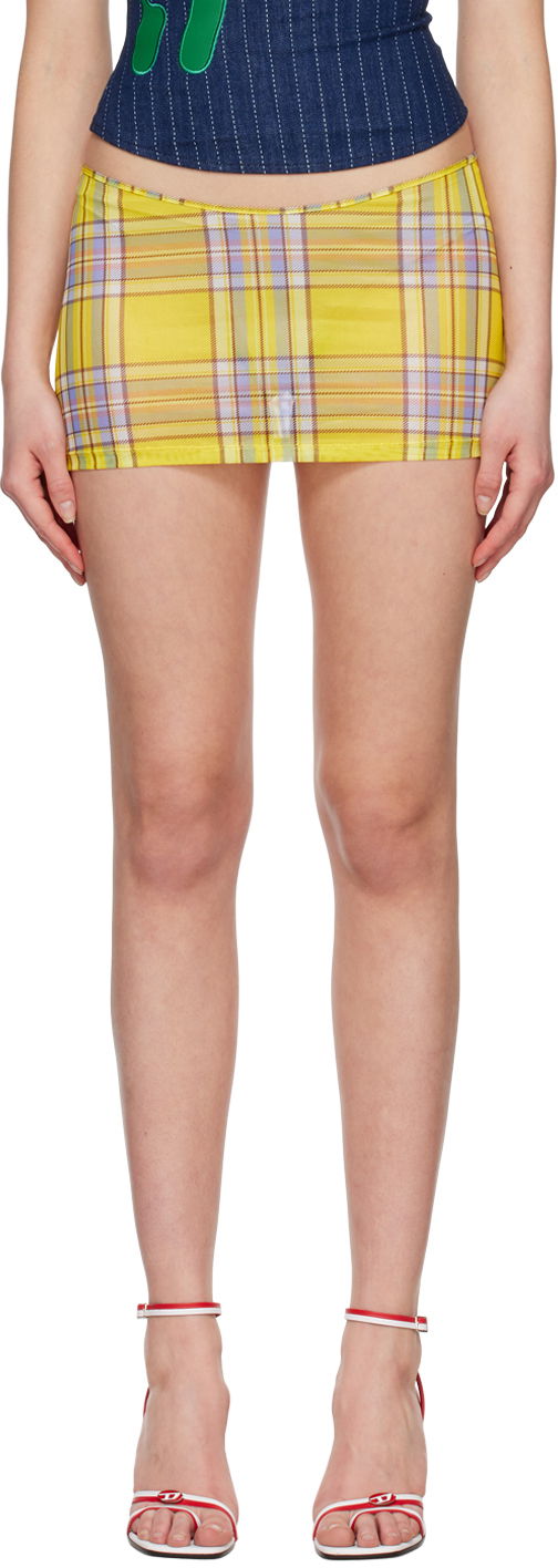 Hame Miaou Miaou Elektra Plaid Miniskirt Keltainen | 4014PM2DNP