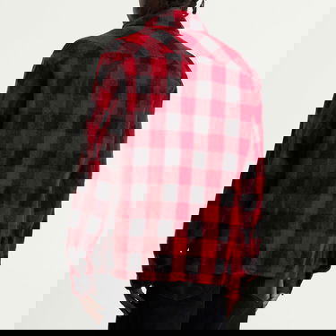 Paita Junya Watanabe Junya Watanabe MAN x Filson Check Zip Overshirt, Size Large Punainen | WP-J011-051-1, 3