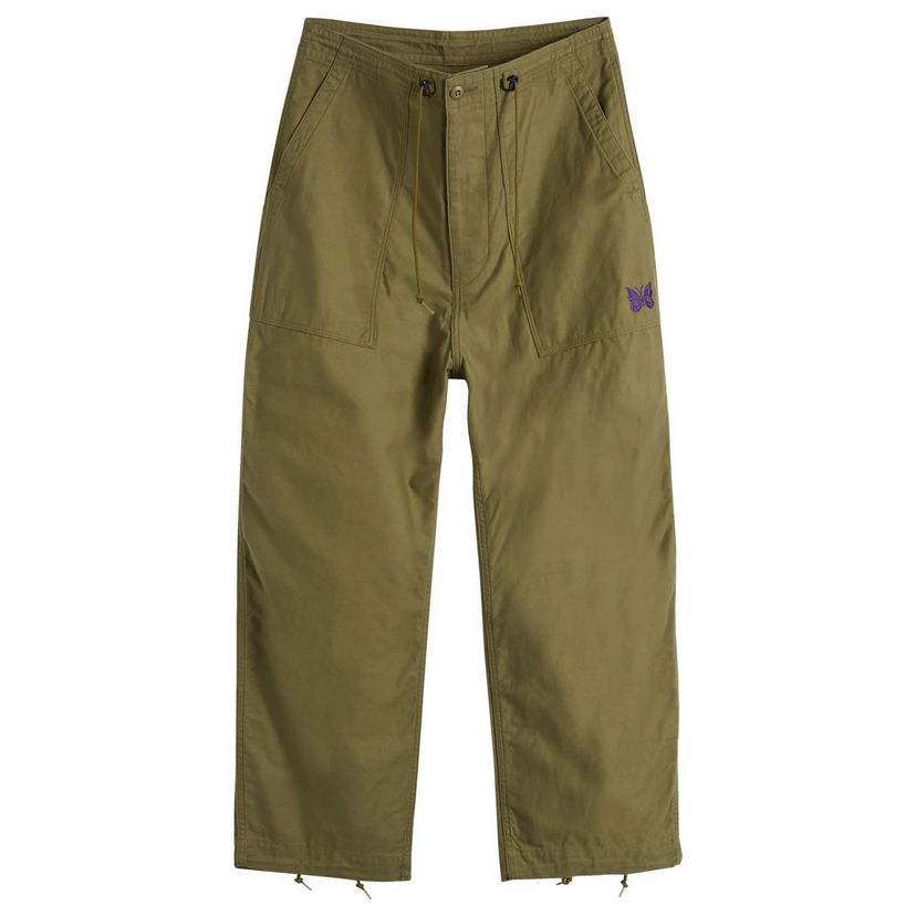 Cargo housut Needles Fatigue String Pant Vihreä | PU240-OLI