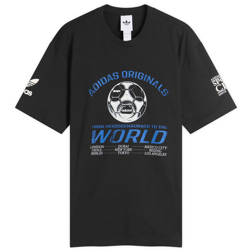 T-paita adidas Originals 90S Football T-Shirt Musta | JX3064