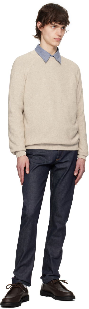 Villapaita A.P.C. A.P.C. Florian Knit Sweater Beige | VIAJC-H23406, 3