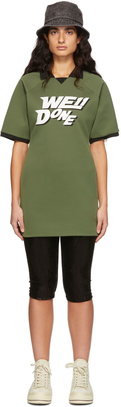 Poolopaita We11done We11done Raglan Sports Dress Vihreä | WD-TO1-22-555-W-KK