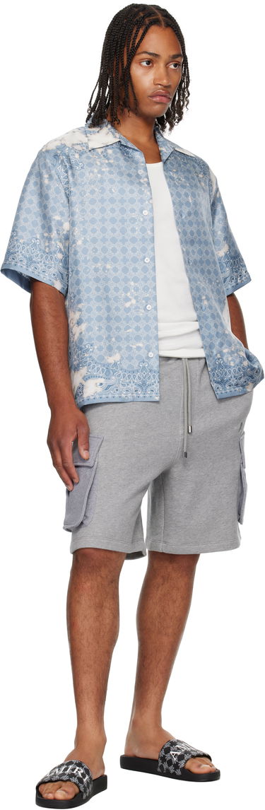 Shortsit AMIRI AMIRI Stencil Cargo Shorts Harmaa | AMJYSH1045, 3