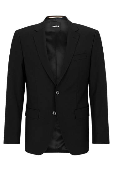 Takki BOSS BOSS Slim-Fit Virgin-Wool Blend Jacket Musta | 50482734