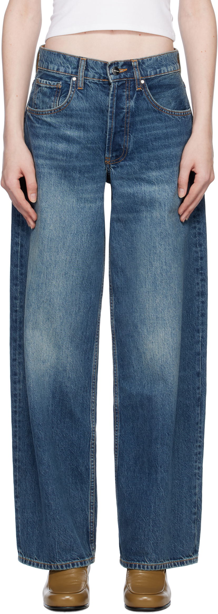 Jeans Anine Bing Manon Wide Leg Jeans Sininen | A-06-10584-WHD28