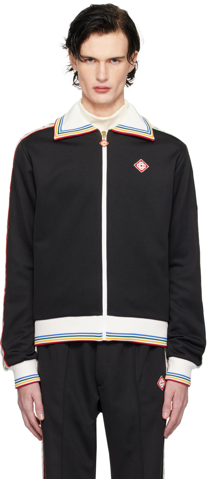 Takki Casablanca Track Jacket with Stripes Musta | MPS25-JTP-310-01