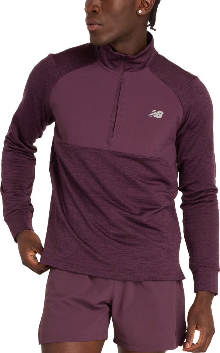 Huppari New Balance Athletics Heat Grid Half-Zip Top Violetti | mt43204-pln
