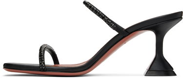 Kengänhoito Amina Muaddi Amina Muaddi Gilda Crystal-Embellished Heeled Sandals Musta | GILDA SLIPPER 70 NAPPA, 2