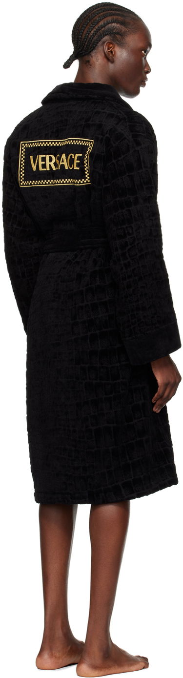 Pyjama Versace Icon Pattern Robe Musta | ZACJ00008_1A11960, 2