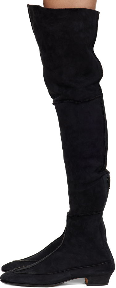 Tennarit ja kengät The Row Suede Over-The-Knee Boots Musta | F1530-SH01, 2