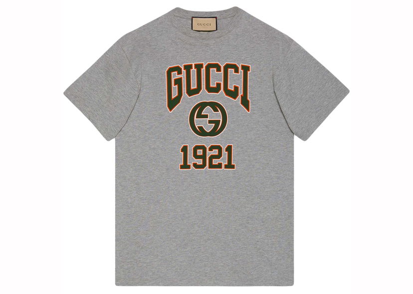 T-paita Gucci Logo Print T-shirt Gray Harmaa | 771758 XJGA5