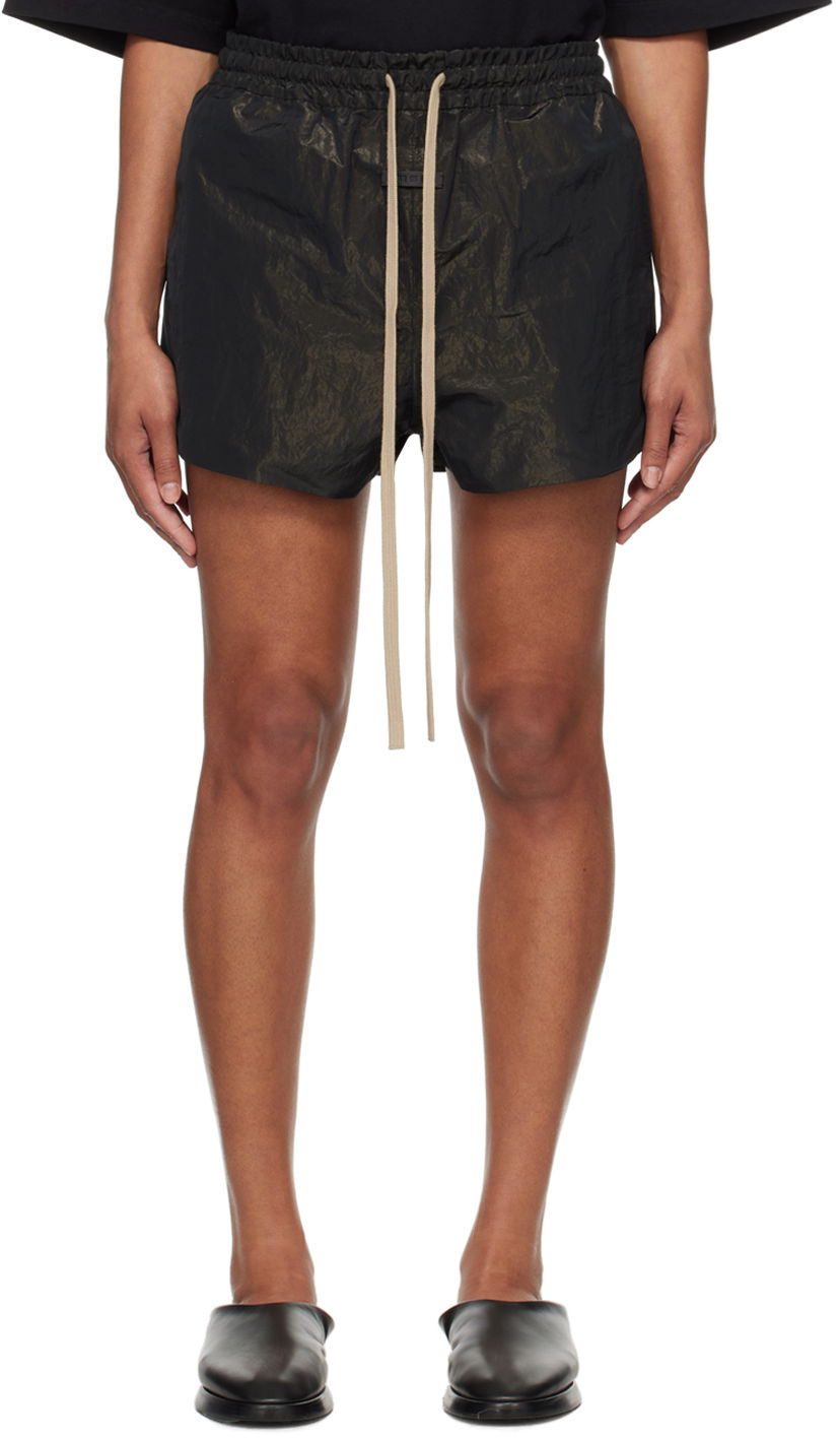 Shortsit Fear of God Black Drawstring Shorts Musta | FG840-237WRP