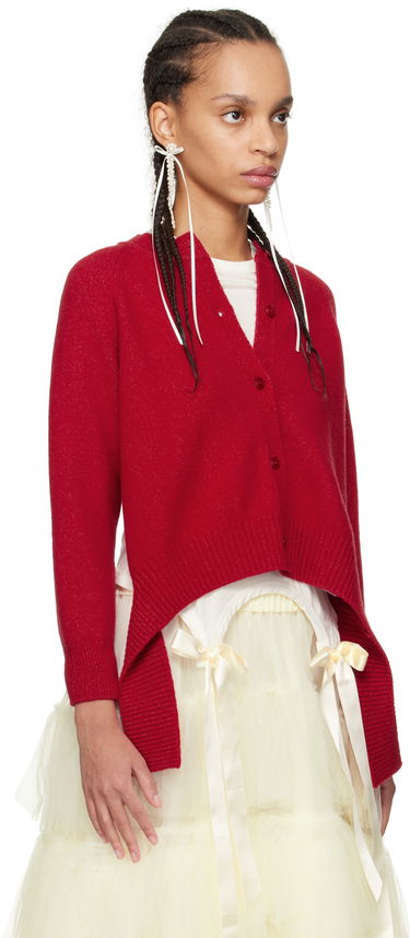 Villapaita Simone Rocha Simone Rocha Open Back Cardigan Punainen | LMK7 0660, 1