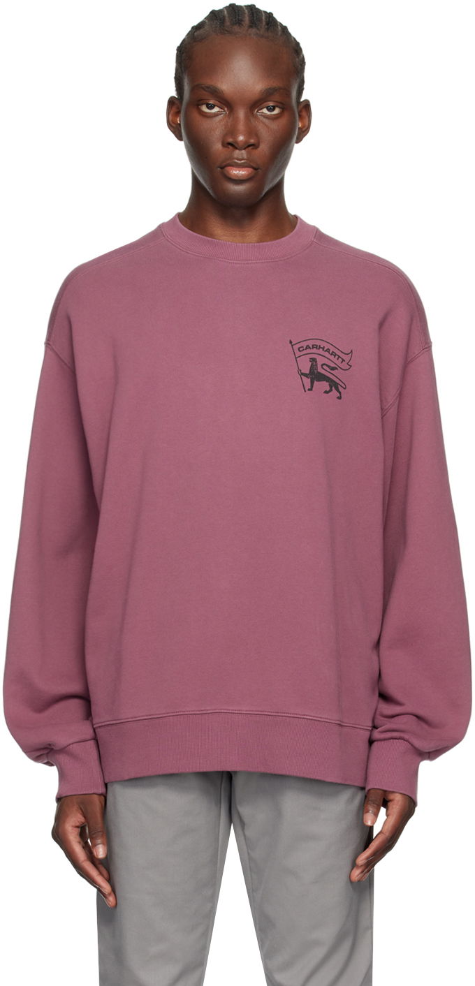 Huppari Carhartt WIP Stamp Logo Sweatshirt Vaaleanpunainen | I033620