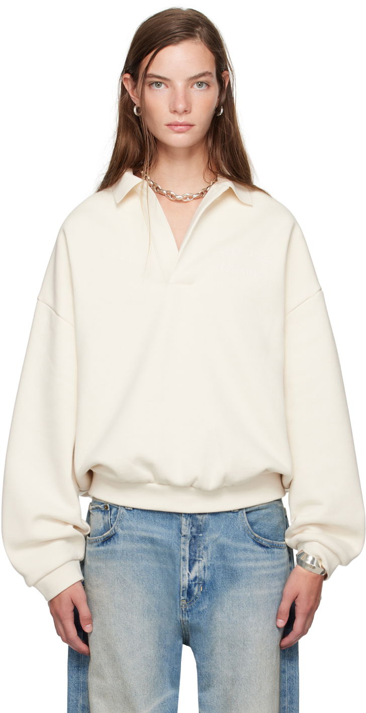 Huppari Fear of God ESSENTIALS Single-Button Polo Valkoinen | 192BT244392F, 0