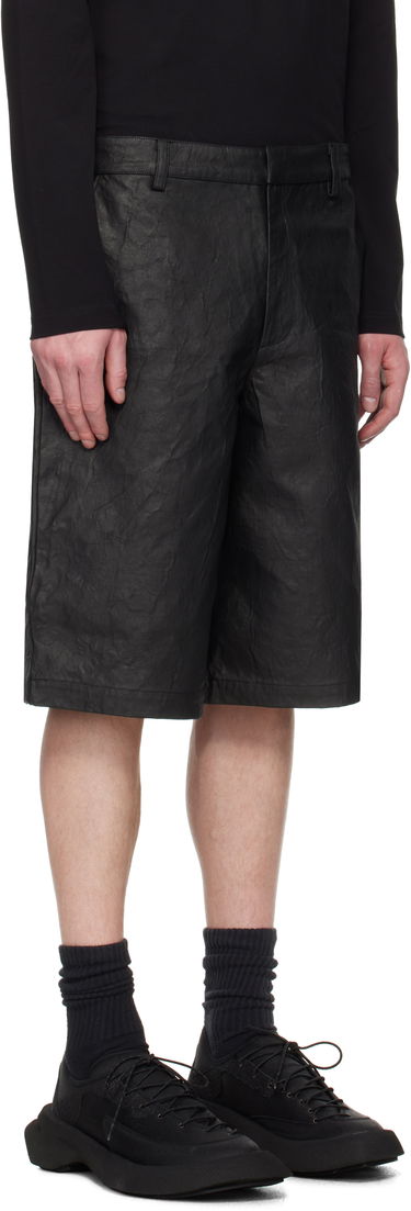 Shortsit HELIOT EMIL Armada Textured Wide-Leg Shorts Musta | SS25_M_10_195_BLK01, 1