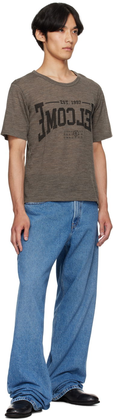 T-paita Maison Margiela MM6 Maison Margiela 'Welcome' Print T-Shirt Harmaa | SH0GC0055 M20123, 3