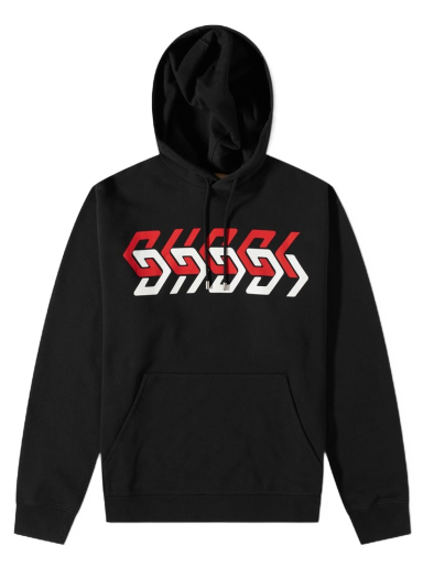 Huppari Gucci Geometric Block Logo Hoody Musta | 681210-XJDV3-1152