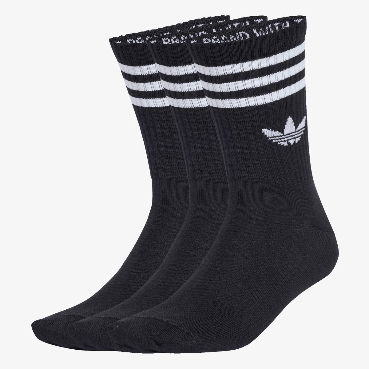 Sukat adidas Performance 3-Stripes Crew Socks - 3 Pairs Musta | JV7402, 1