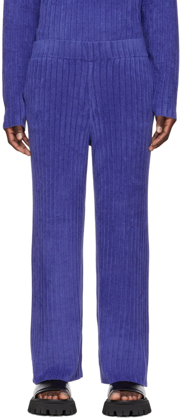 Housut Dion Lee Ribbed Knit Lounge Pants Sininen | C7101P22