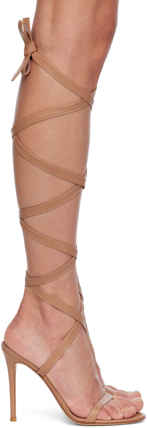 Asusteet Gianvito Rossi Gianvito Rossi Borneo Heeled Sandals Beige | G32325.15RIC.NAP