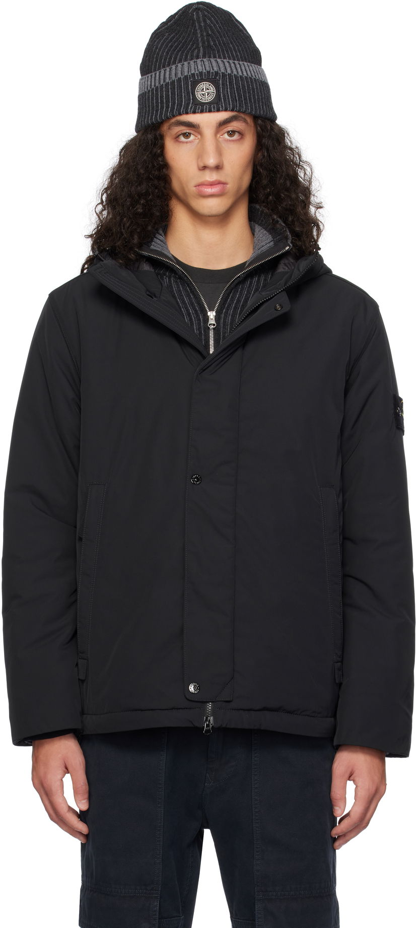 Takki Stone Island Micro Twill Jacket Musta | 811543426