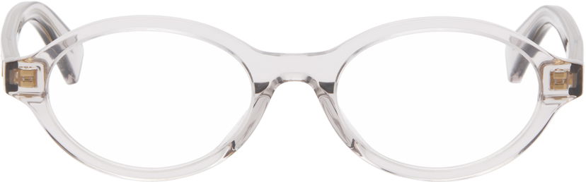 Aurinkolasit Bottega Veneta Bottega Veneta Triangle Stud Logo Round Glasses Harmaa | BV1367O-004
