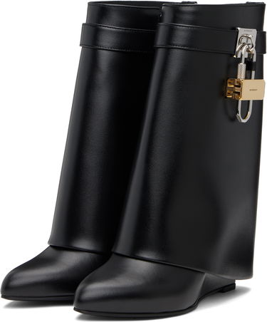 Tennarit ja kengät Givenchy Givenchy Shark Lock Wedge Ankle Boots Musta | BE602RE147001, 4