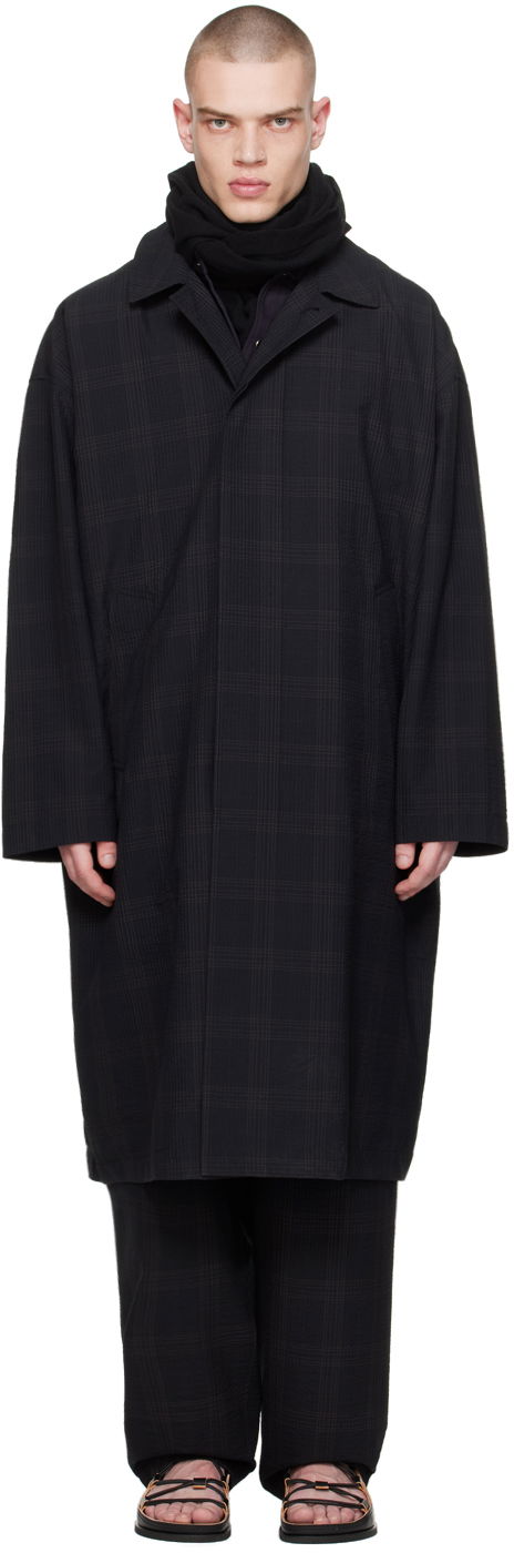 Takit LEMAIRE Lemaire Checked Overcoat Musta | CO1055 LF1256