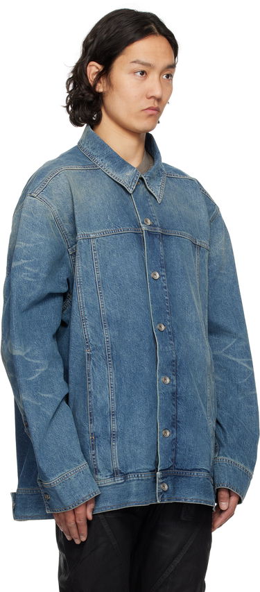 Takki Rick Owens Rick Owens DRKSHDW Hollywood Jumbo Worker Denim Jacket Sininen | DU01E3761 DWB, 1