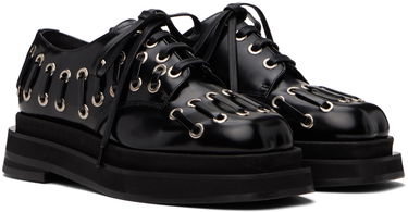 Mekko Simone Rocha Simone Rocha Heart Toe Platform Grommet Brogues Musta | LOF2 0740, 3