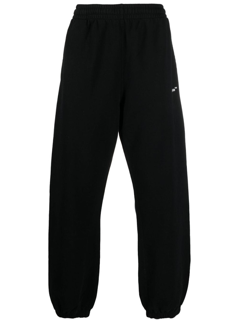 Verryttelyhousut Off-White Diagonal Helvetica Slim Sweatpants Black/White Musta | OMCH029C99FLE0021001