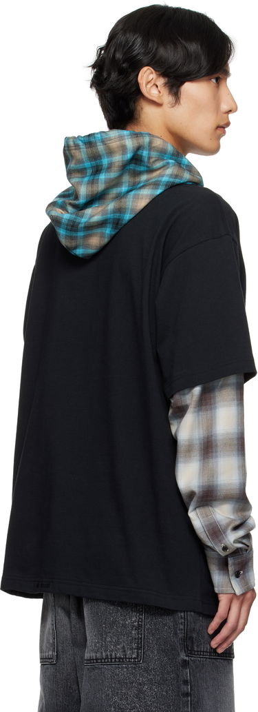 T-paita We11done We11done Checkered Layered T-Shirt Musta | WD-TT2-25-783-U-BK, 2