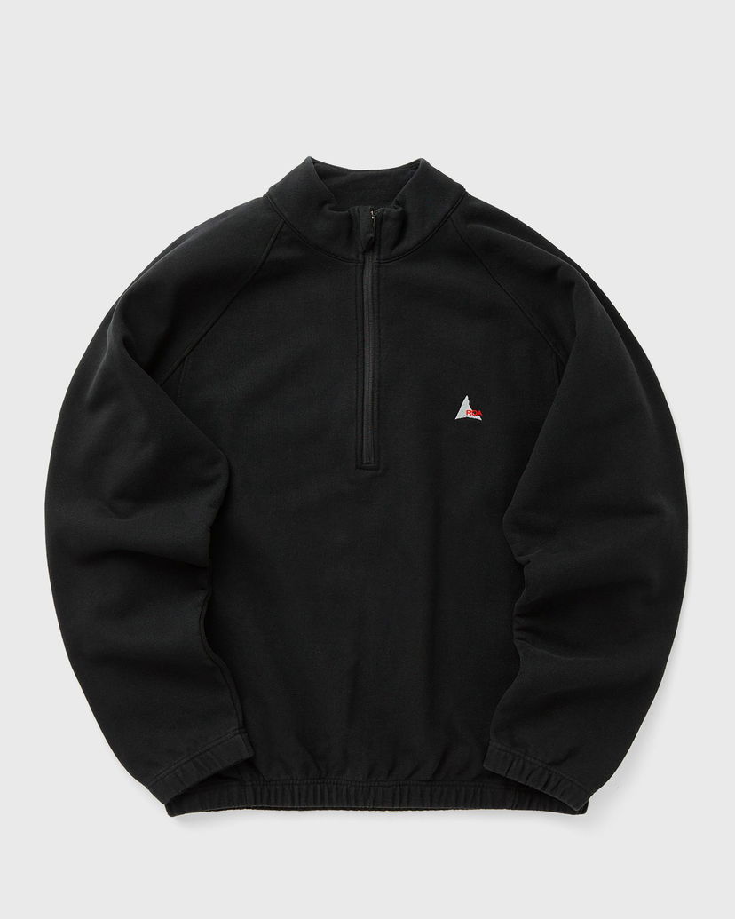 Huppari ROA Heavy Half Zip Sweatshirt Musta | RBMW0334FA241