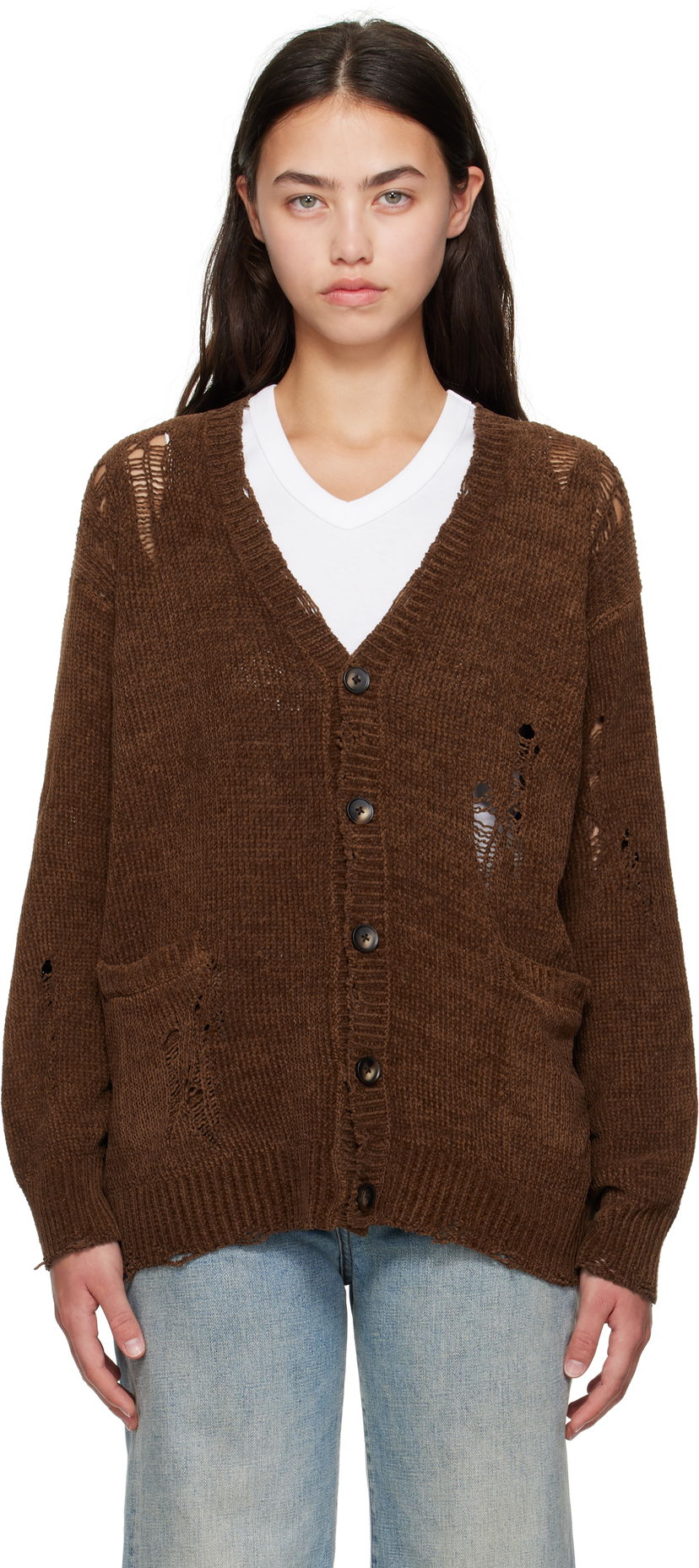Villapaita R13 R13 Chenille Boyfriend Cardigan Ruskea | R13WY237-Y224A