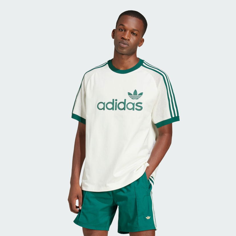 T-paita adidas Performance Premium Knitted T-Shirt Valkoinen | JD3407