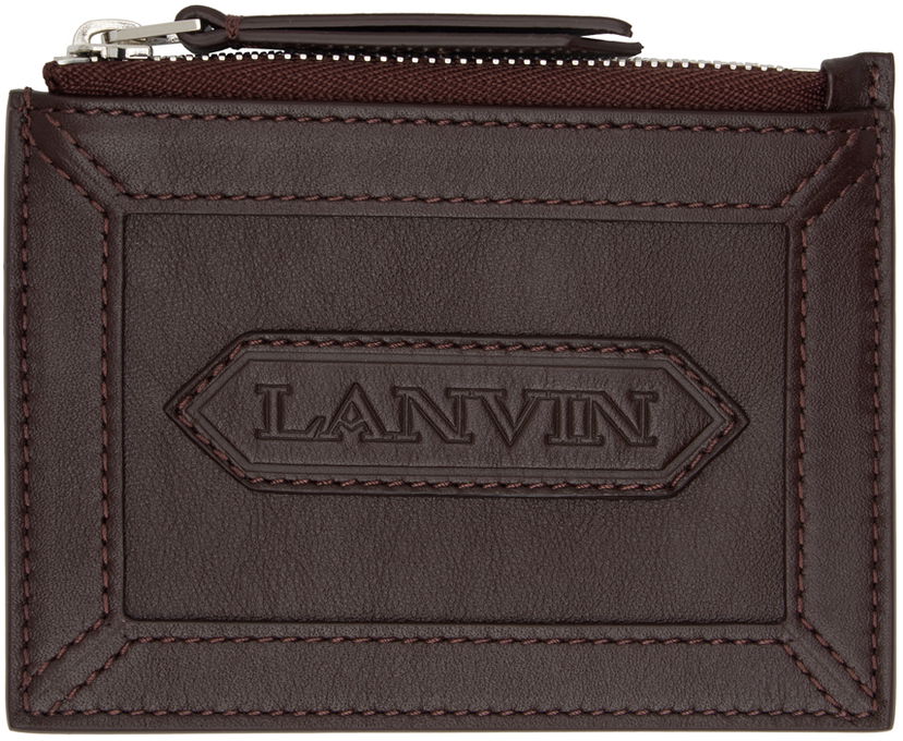 Lompakko LANVIN Burgundy Zipped Card Holder Beige | LM-SLSWZ4-PIEN-A24