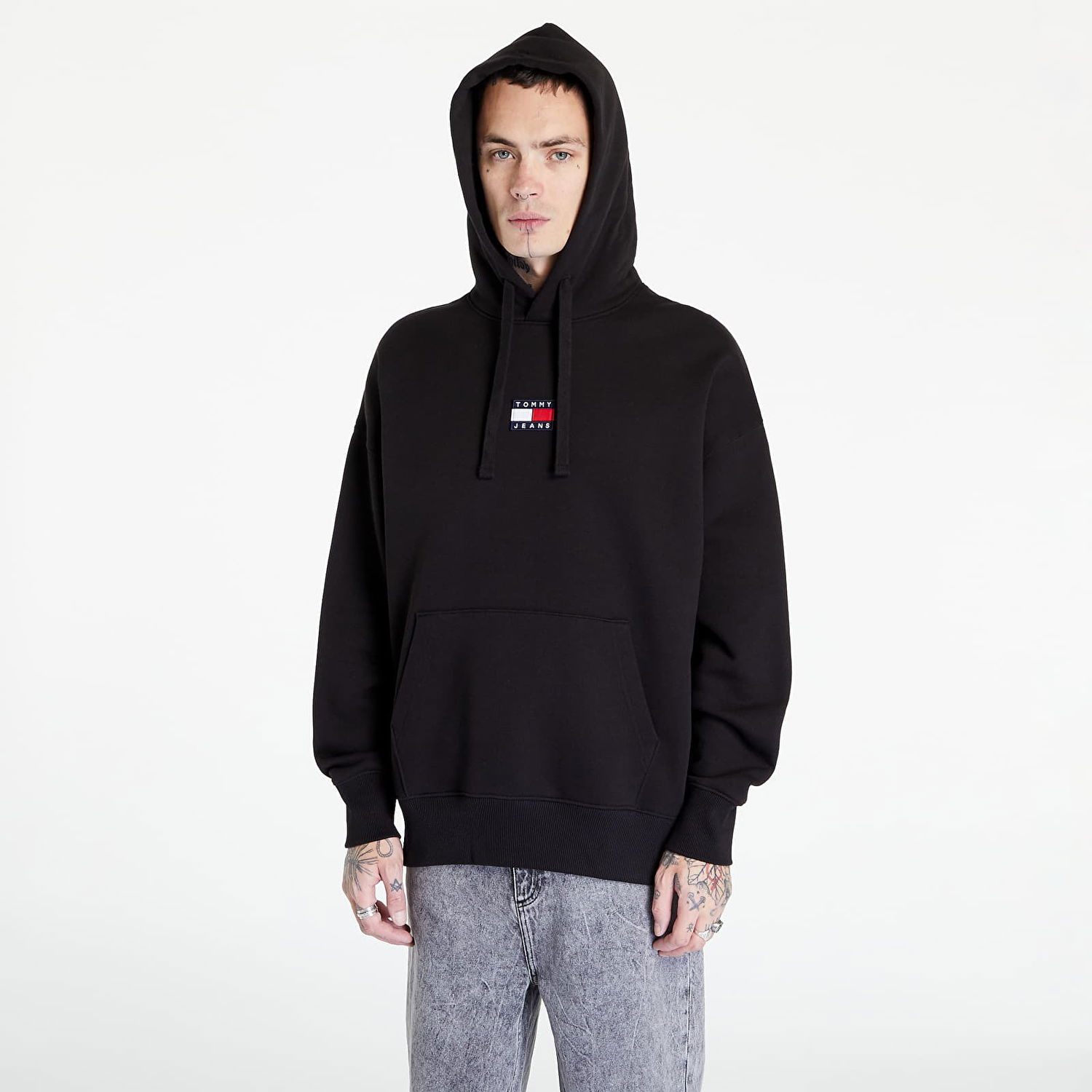 Huppari Tommy Hilfiger Badge Hoodie Musta | DM0DM10904 BDS, 0