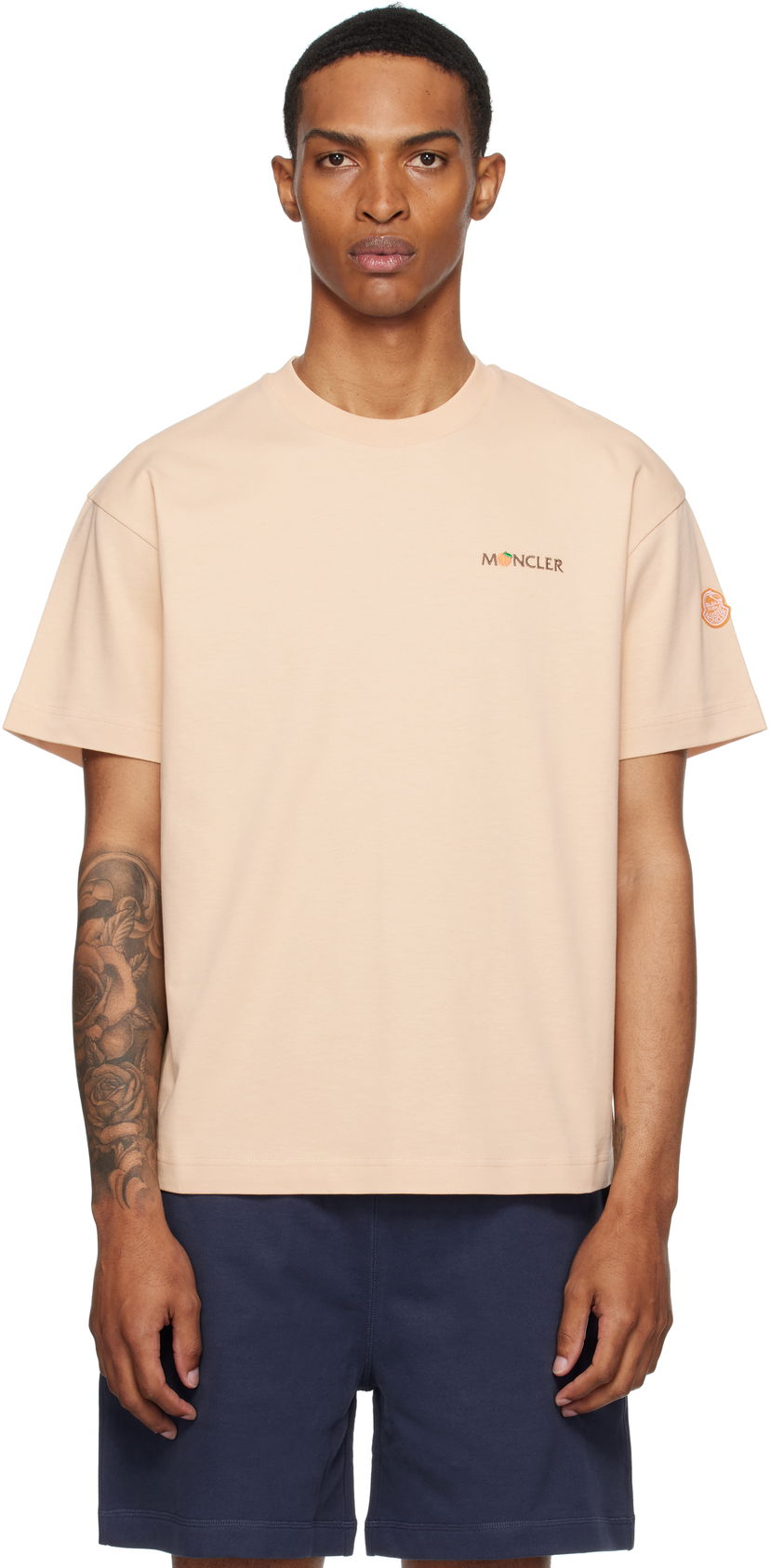 T-paita Moncler Moncler Genius x Gilga Farm Short Sleeve T-Shirt Beige | K24028C0000589AZ9