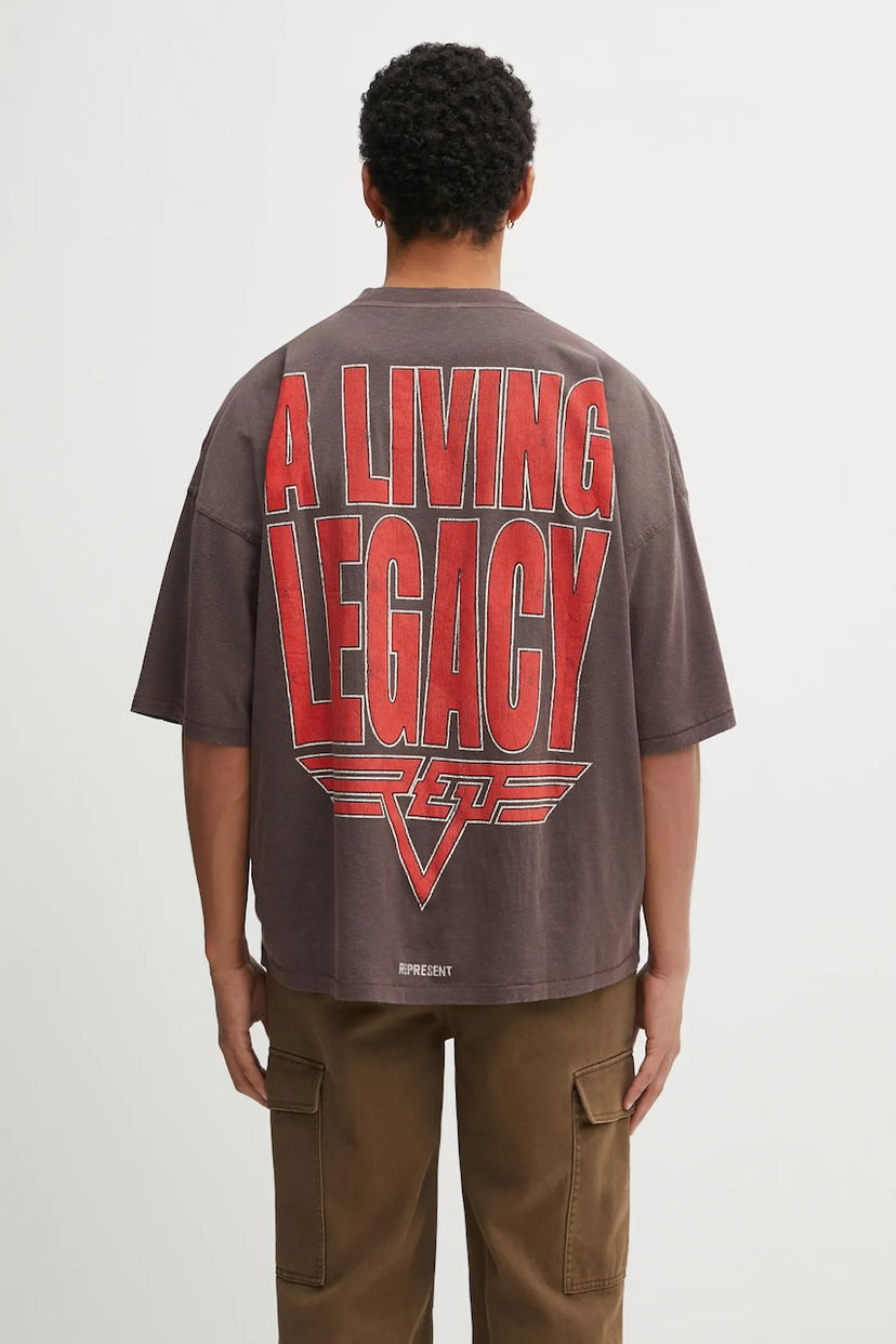 T-paita Represent Clo Reversible Living Legacy Tour Printed Oversized T-Shirt Harmaa | MLM100176