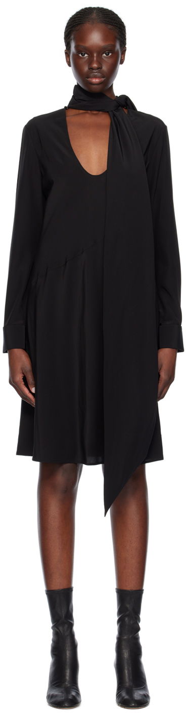 Mekko Helmut Lang Helmut Lang Scarf Midi Dress Musta | O01HW605