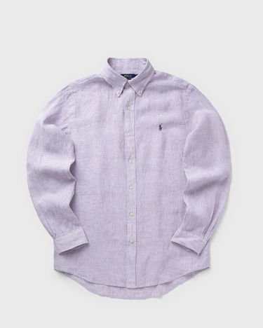 Paita Polo by Ralph Lauren Long Sleeve Striped Linen Button-Down Sport Shirt Violetti | 710968973006, 1