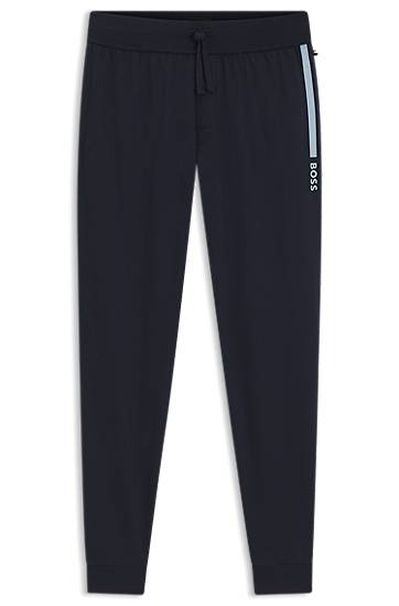 Verryttelyhousut BOSS BOSS Cotton-Terry Tracksuit Bottoms Tummansininen | 50545565, 0