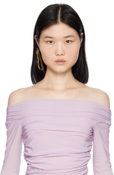 Korvakorut Blumarine Crystal-Embellished "B" Monogram Single Earring Metallinen | P444W062A, 2