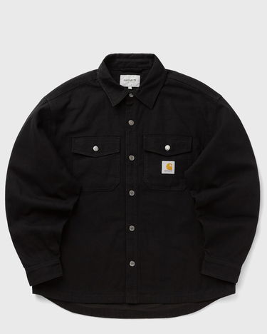 Paita Carhartt WIP Selby Collared Long-Sleeve Button-Up Shirt Jacket with Chest Pockets Musta | I035305-89.XX, 2