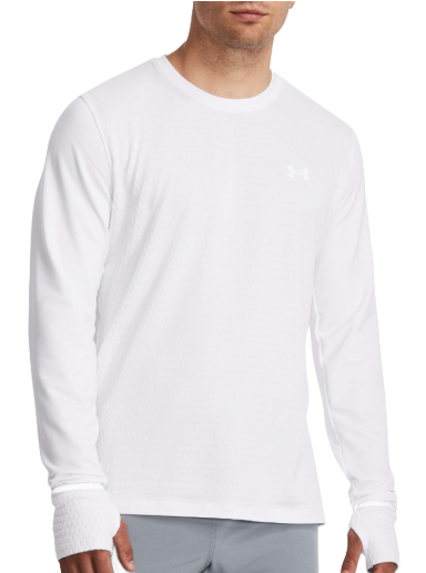 T-paita Under Armour QUALIFIER COLD LONGSLEEVE TEE Valkoinen | 1379304-100