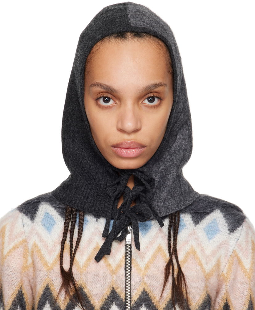 Villapaita GANNI GANNI Cashmere Blend Knit Balaclava Hood Monivärinen | A6483