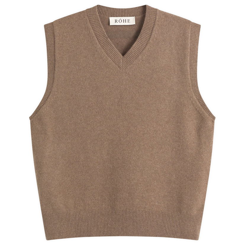 Villapaita Róhe Rohe Boiled Wool Knitted Vest Ruskea | 314-23-402